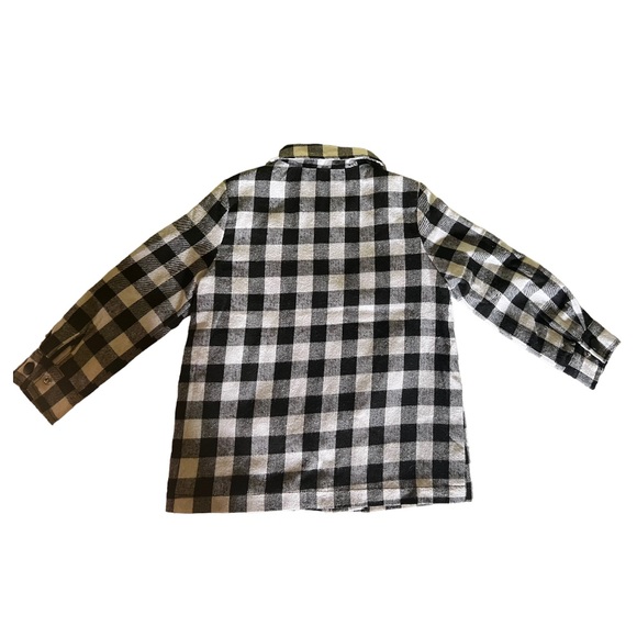 Shein | Toddler Flannel Shacket Plaid Long Sleeve Button Down Shacket Kids - Picture 12 of 15